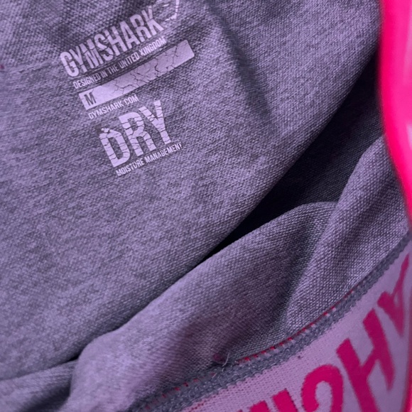 Gymshark gray leggings pink band - Picture 2 of 2